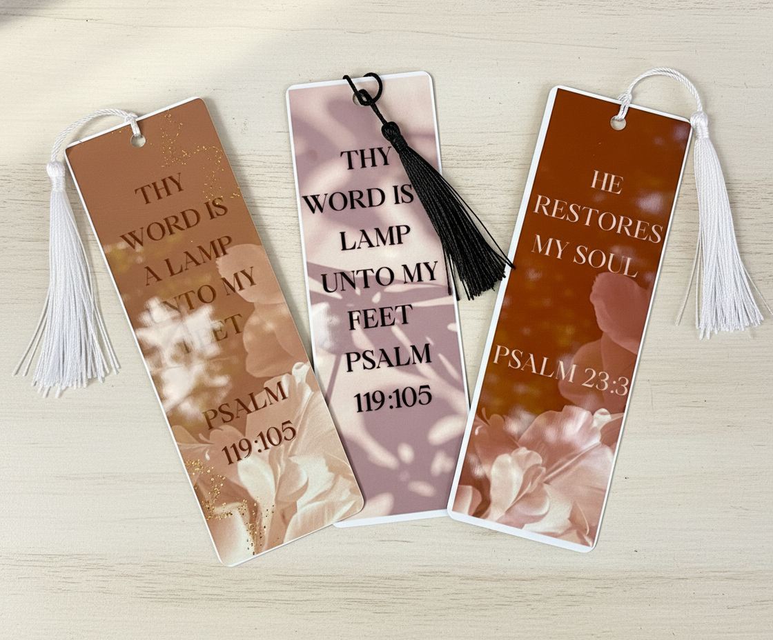 Inspirational & Faith-Based Bookmarks – Tassel  with Scripture and Motivational Quotes