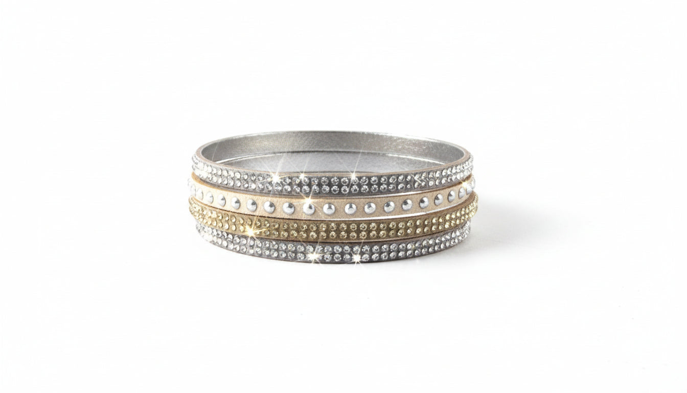Crystal Wrap Bracelets – Multi-Color Sparkle Bands for Everyday Glam